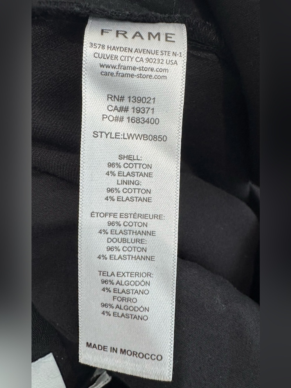 NEW FRAME Le Palazzo Wide leg Trouser in black - Picture 12 of 12